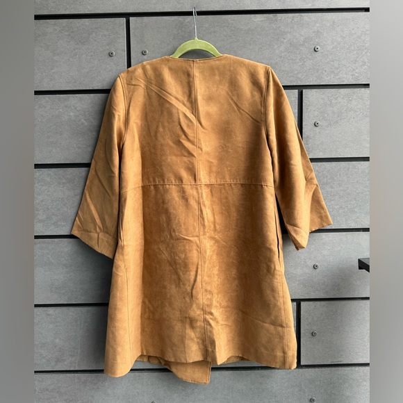 H&M faux suede camel colored coat - Picture 3 of 3